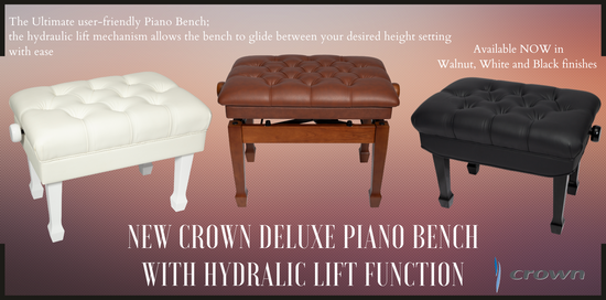 New Crown Hydraulic Lift Piano Bench's Available NOW