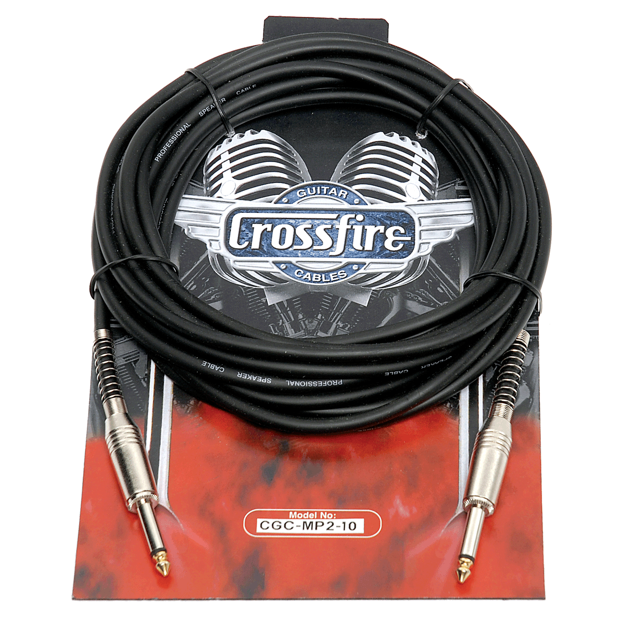 Crosssfire 10' / 3 Metre Instrument Cable with Straight Metal Jacks