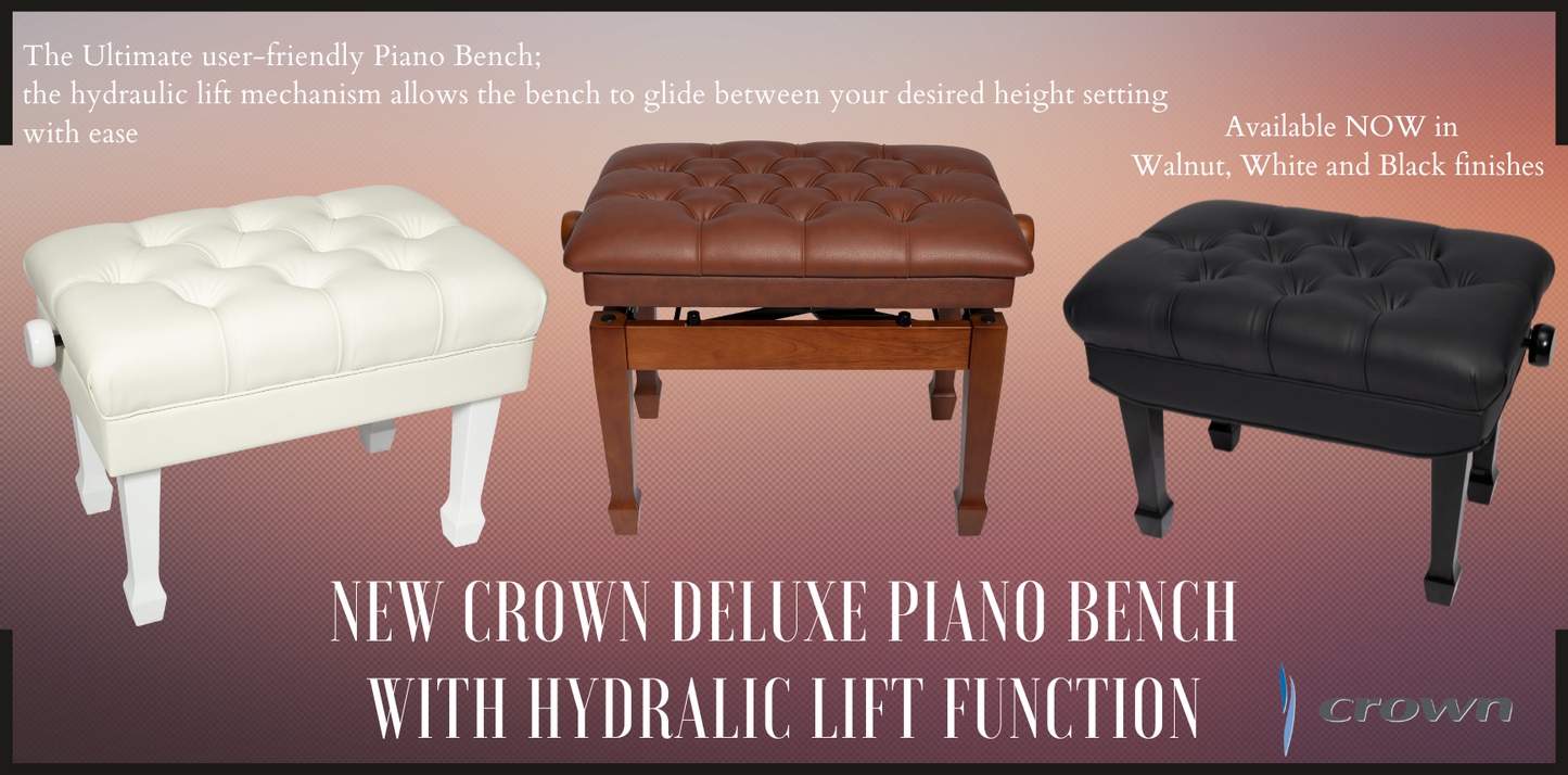 New Crown Hydraulic Lift Piano Bench's Available NOW
