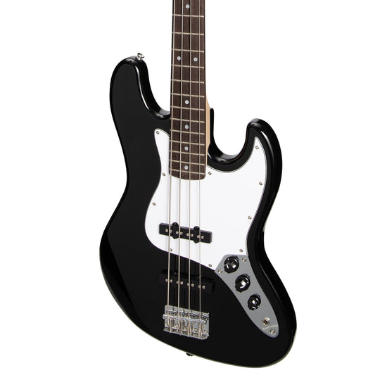Load image into Gallery viewer, Casino J-Style Electric Bass Guitar and 15 Watt Amplifier Pack (Black)
