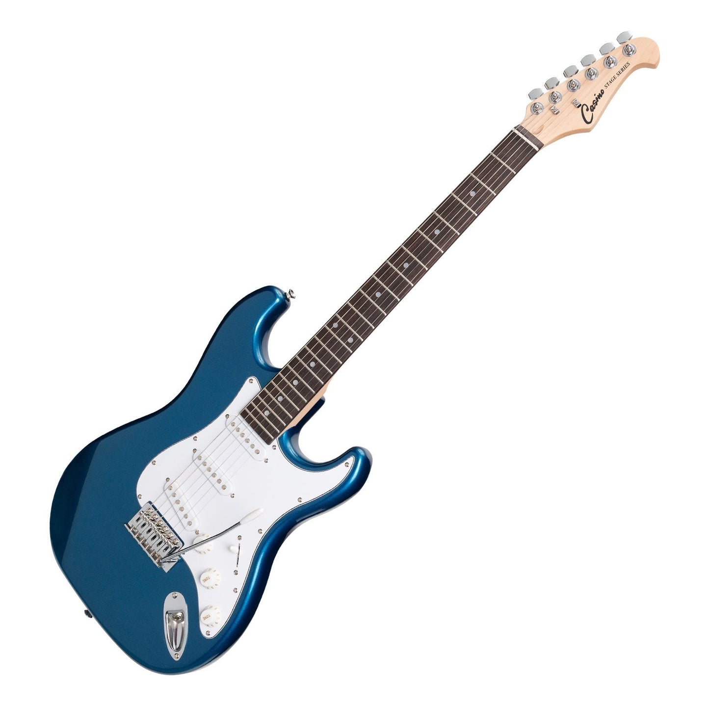 Casino ST-Style Electric Guitar Set (Metallic Blue)