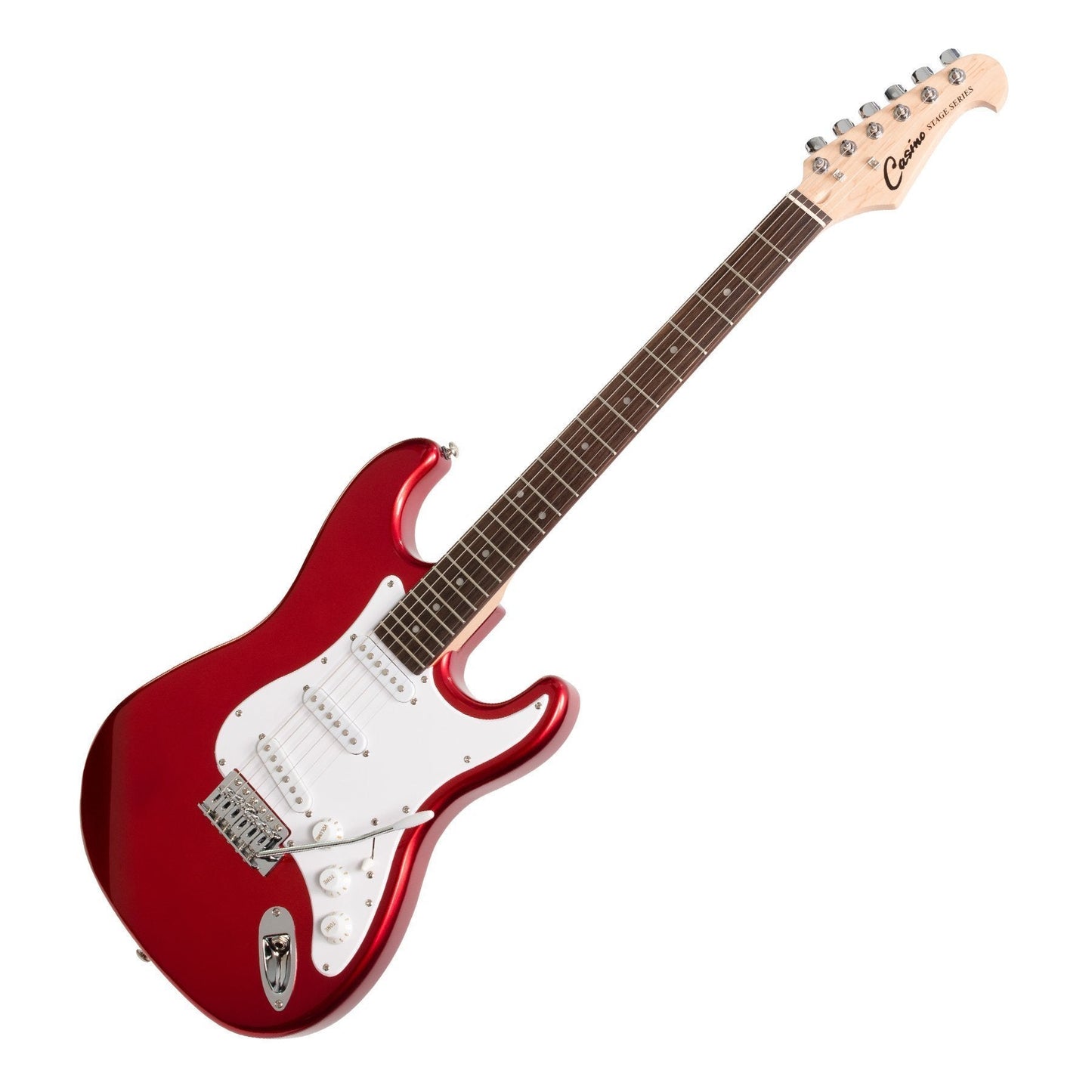 Casino ST-Style Electric Guitar and 10 Watt Amplifier Pack (Candy Apple Red)