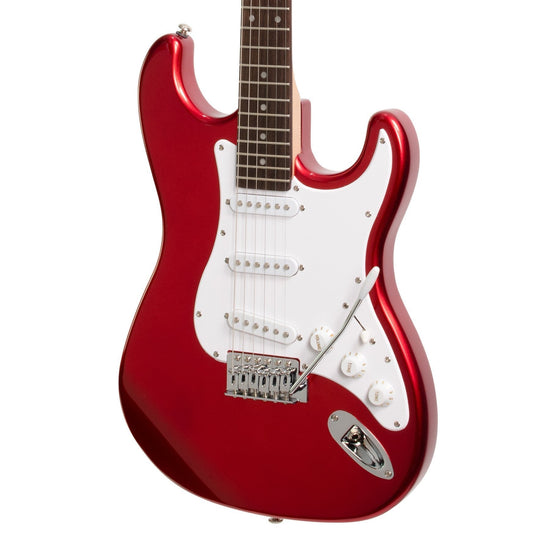 Casino ST-Style Electric Guitar and 10 Watt Amplifier Pack (Candy Apple Red)
