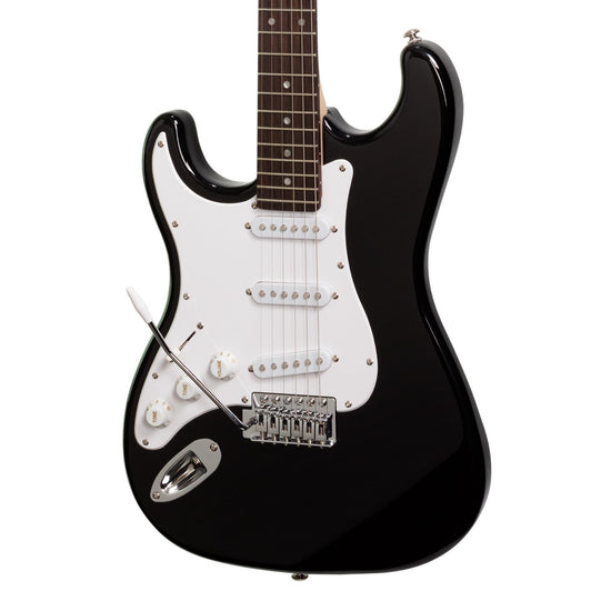 Casino ST-Style Left Handed Electric Guitar Set (Black)