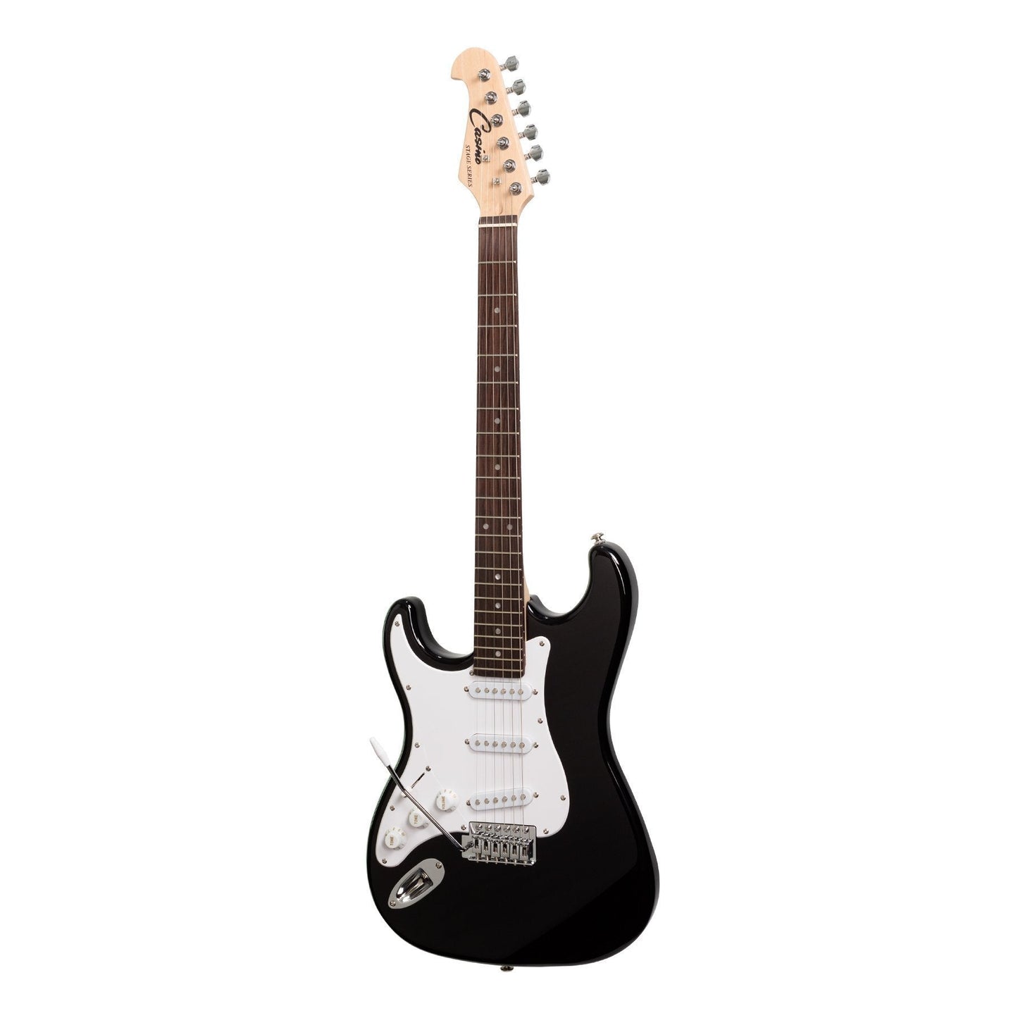 Casino ST-Style Left Handed Electric Guitar and 10 Watt Amplifier Pack (Black)