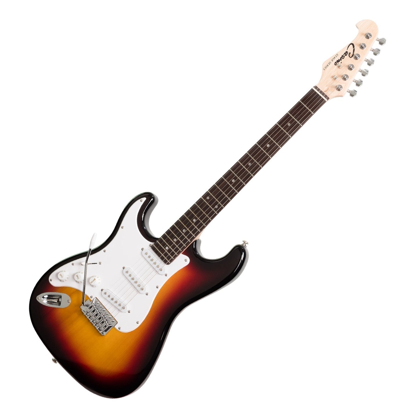 Casino ST-Style Left Handed Electric Guitar and 10 Watt Amplifier Pack (Sunburst)