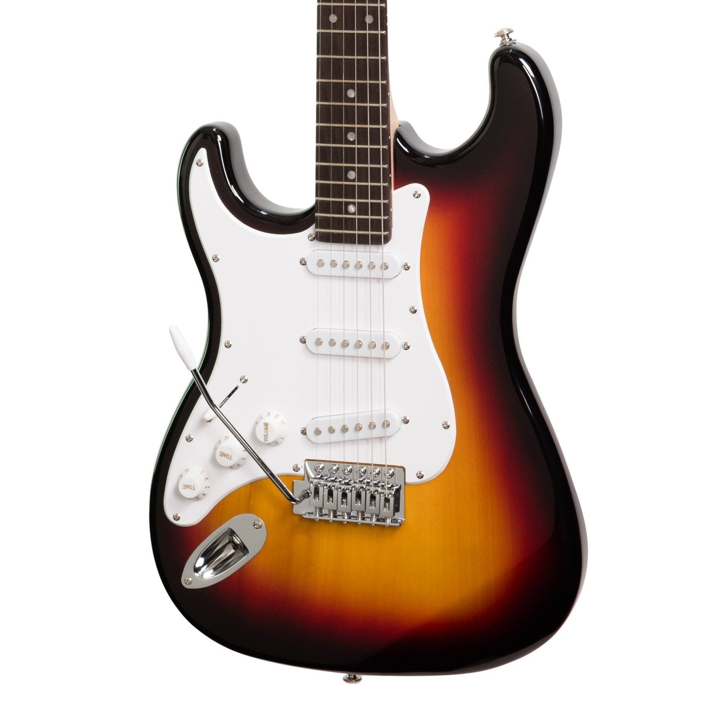 Casino ST-Style Left Handed Electric Guitar and 10 Watt Amplifier Pack (Sunburst)