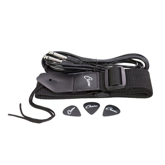 Casino ST-Style Left Handed Short-Scale Electric Guitar Set (Black)