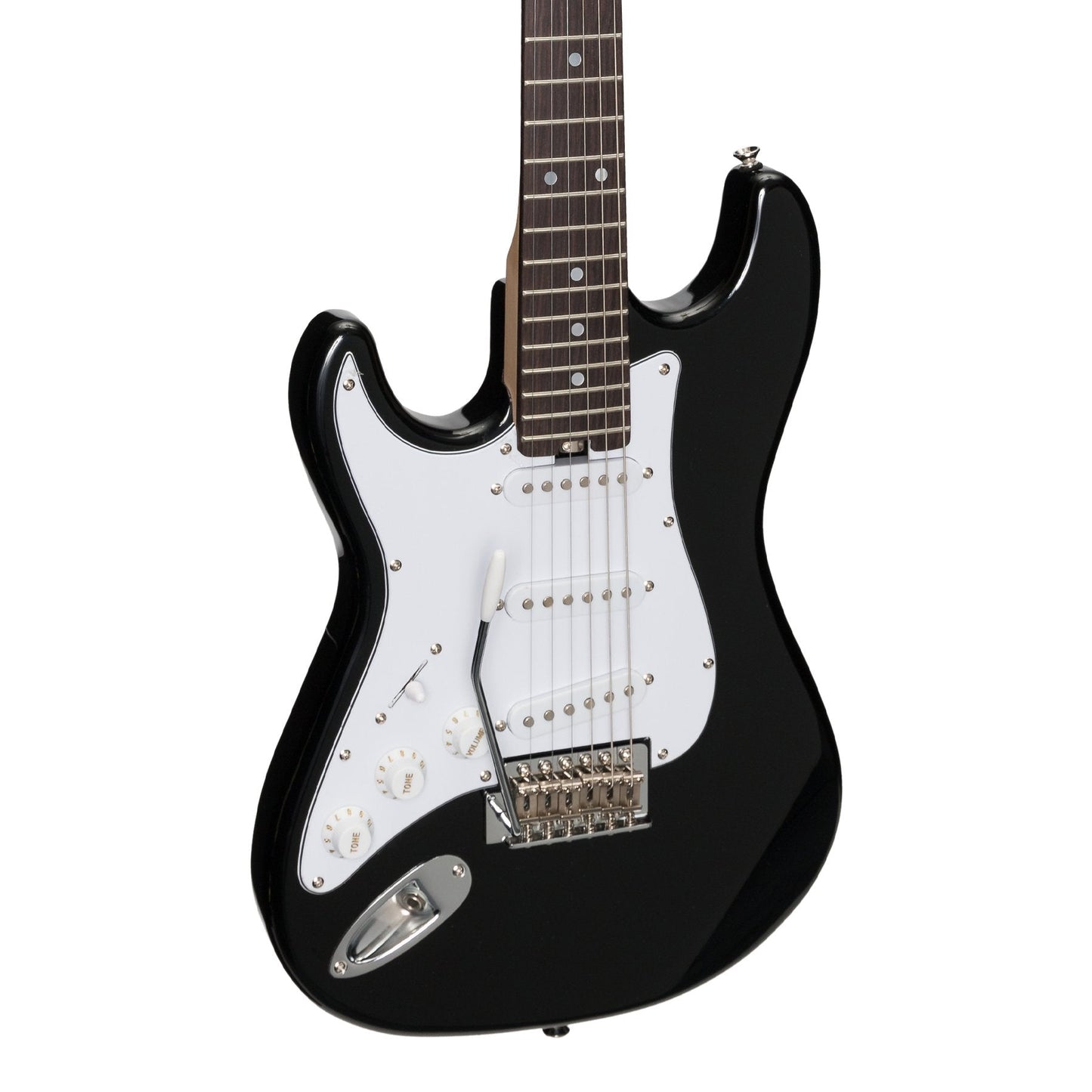 Casino ST-Style Left Handed Short-Scale Electric Guitar Set (Black)