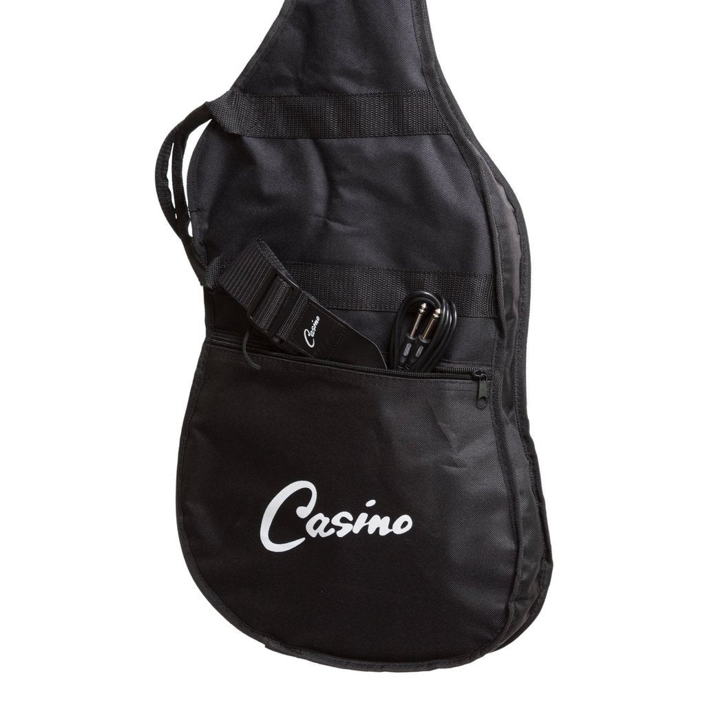 Casino ST-Style Left Handed Short-Scale Electric Guitar and 10 Watt Amplifier Pack (Black)