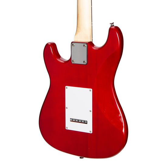 Casino ST-Style Short Scale Electric Guitar Set (Transparent Wine Red)