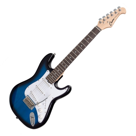 Load image into Gallery viewer, Casino ST-Style Short Scale Electric Guitar and 10 Watt Amplifier Pack (Blueburst)
