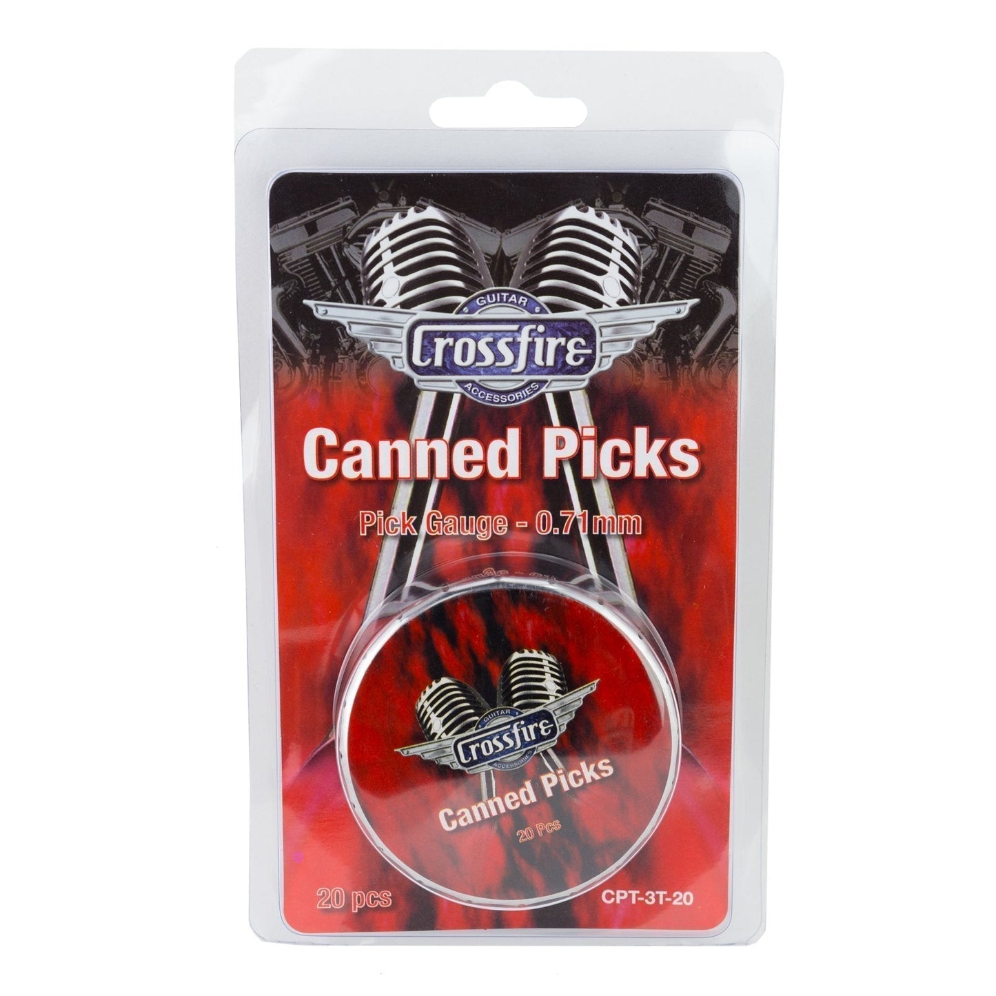 Crossfire 0.71mm Canned Guitar Picks (20 Pack Assorted)