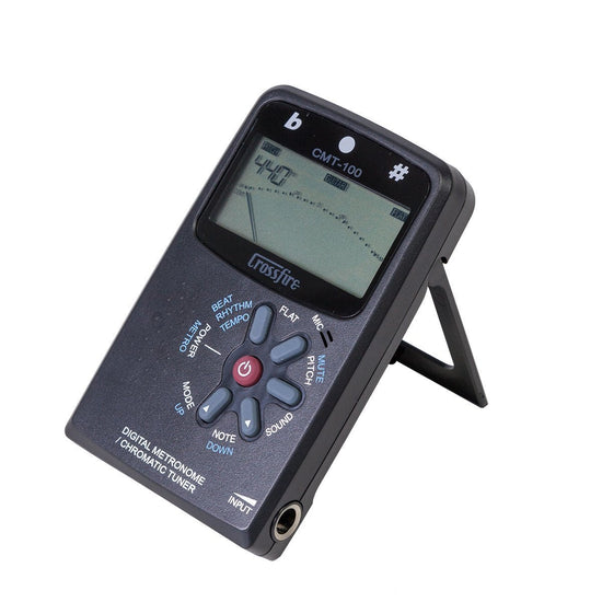 Load image into Gallery viewer, Crossfire Chromatic Tuner and Digital Metronome (Black)
