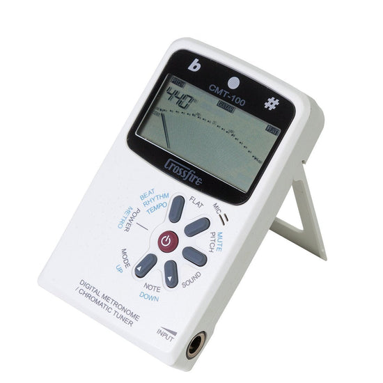 Crossfire Chromatic Tuner and Digital Metronome (White)