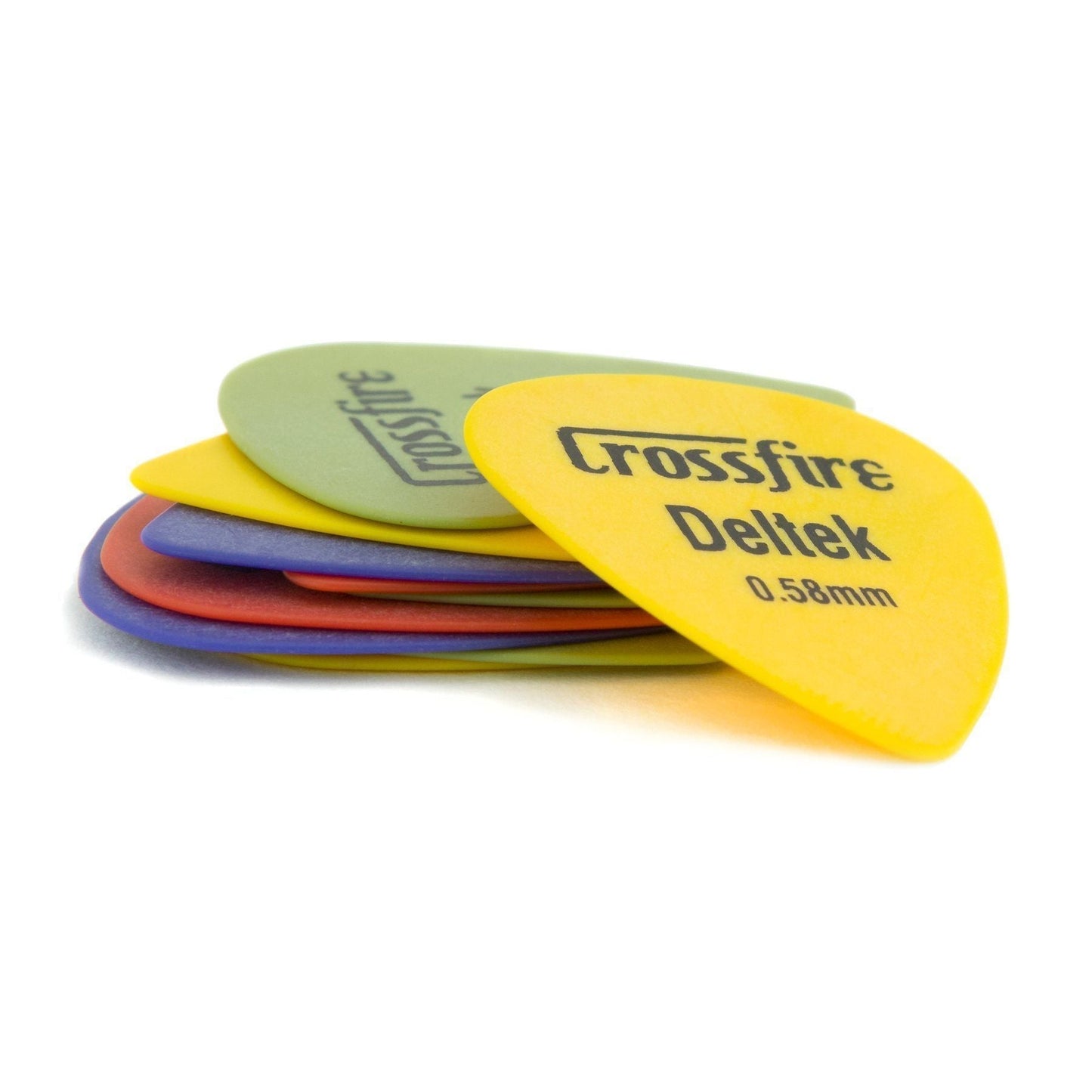 Crossfire Deltek 0.58mm Guitar Picks (10 Pack Assorted)