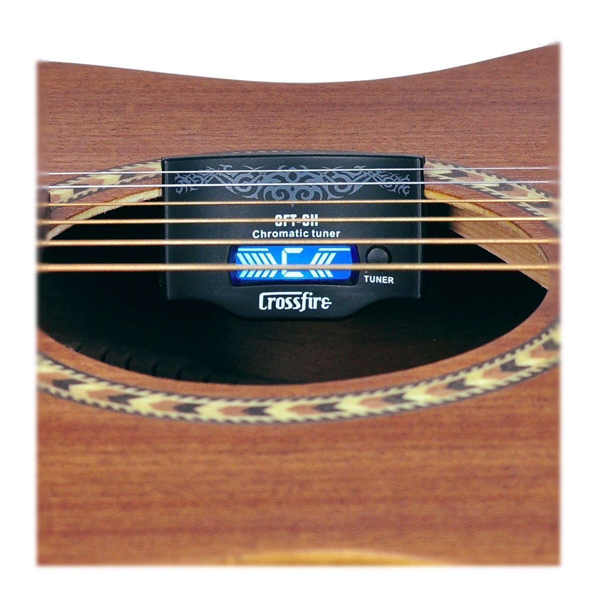 Crossfire Sound Hole-Mounted Chromatic Tuner with Built-in Microphone