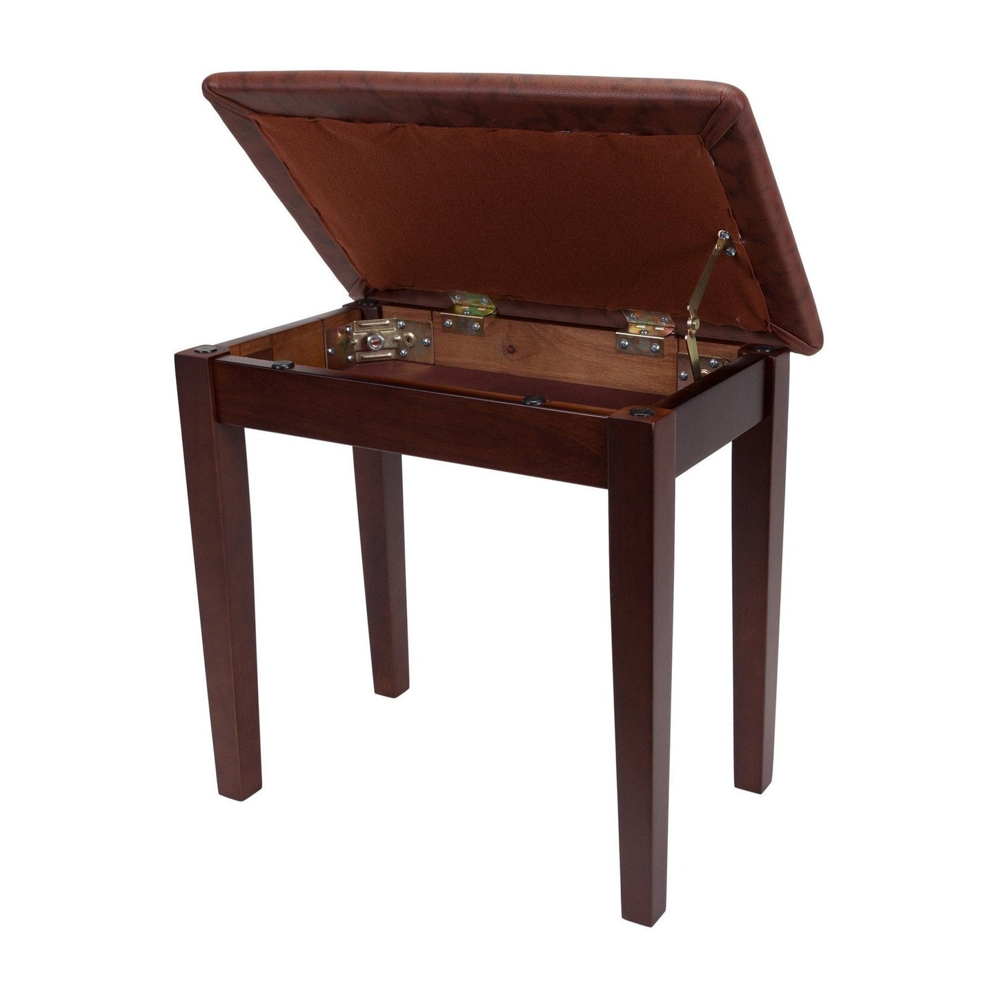 Crown Compact Piano Stool with Storage Compartment (Walnut)
