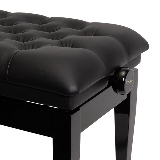Load image into Gallery viewer, Crown Deluxe Padded Adjustable Height Piano Stool (Black)
