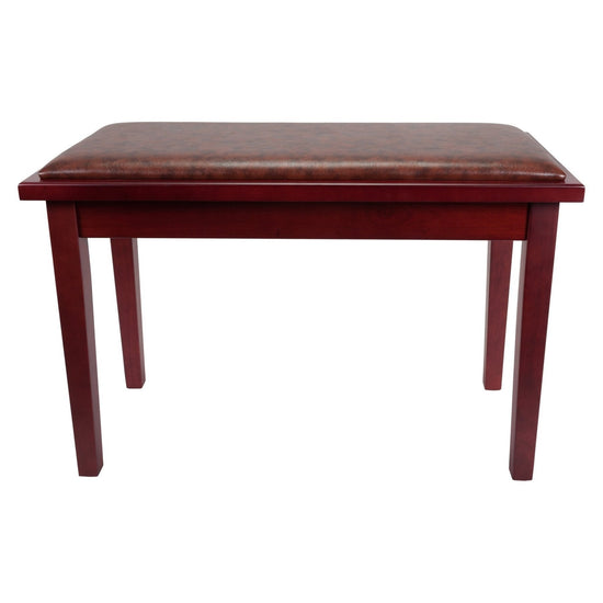 Crown Deluxe Timber Trim Duet Piano Stool with Storage Compartment (Mahogany)