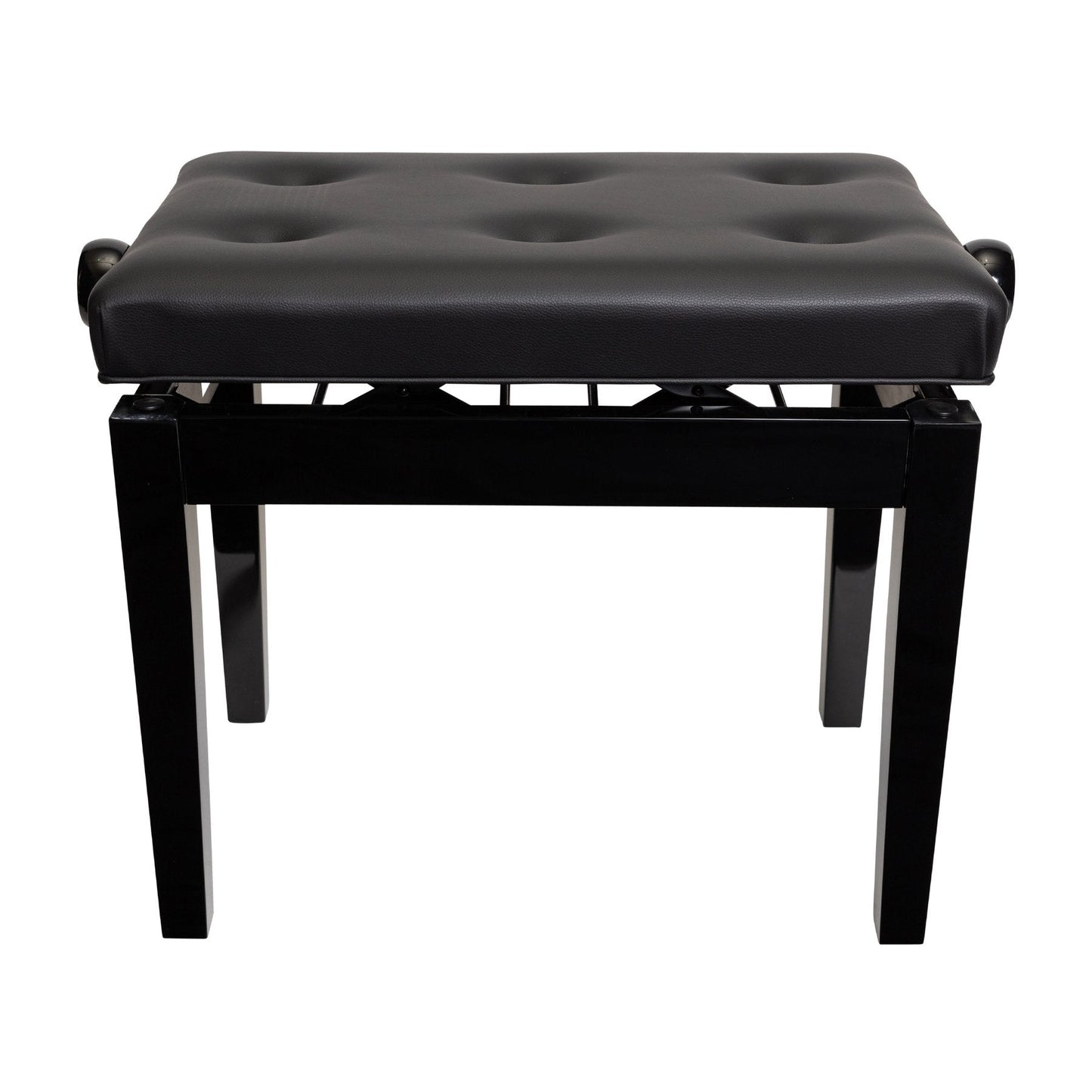 Crown Deluxe Tufted Height Adjustable Piano Stool (Black)