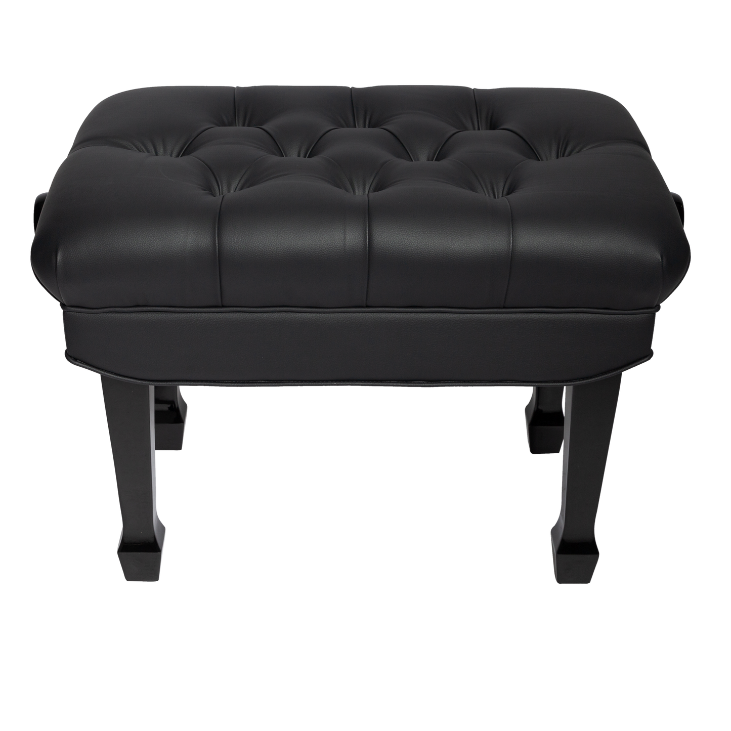 Crown Premium Skirted & Tufted Hydraulic Height Adjustable Piano Bench (Black)