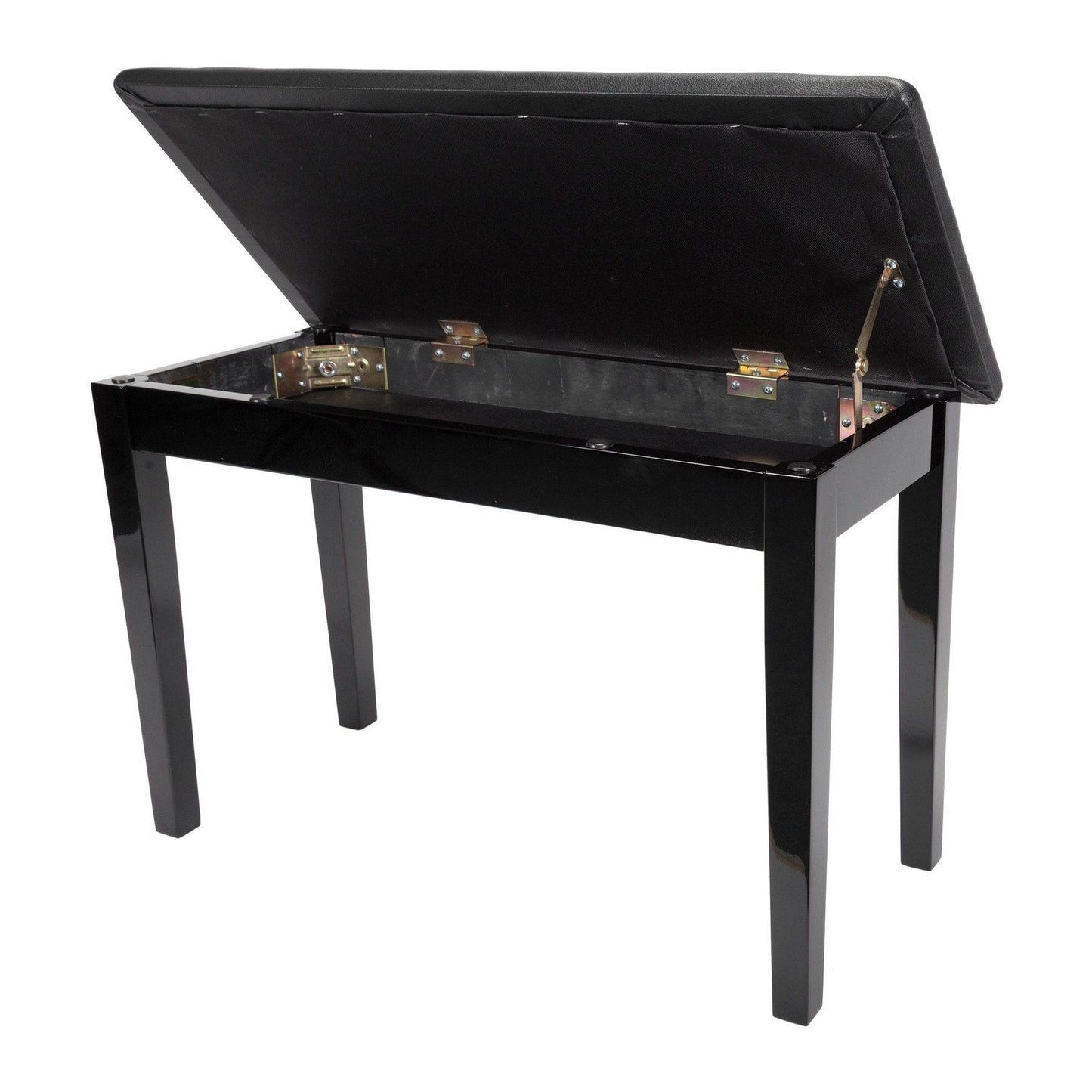Crown Standard Duet Piano Stool with Storage Compartment (Black)