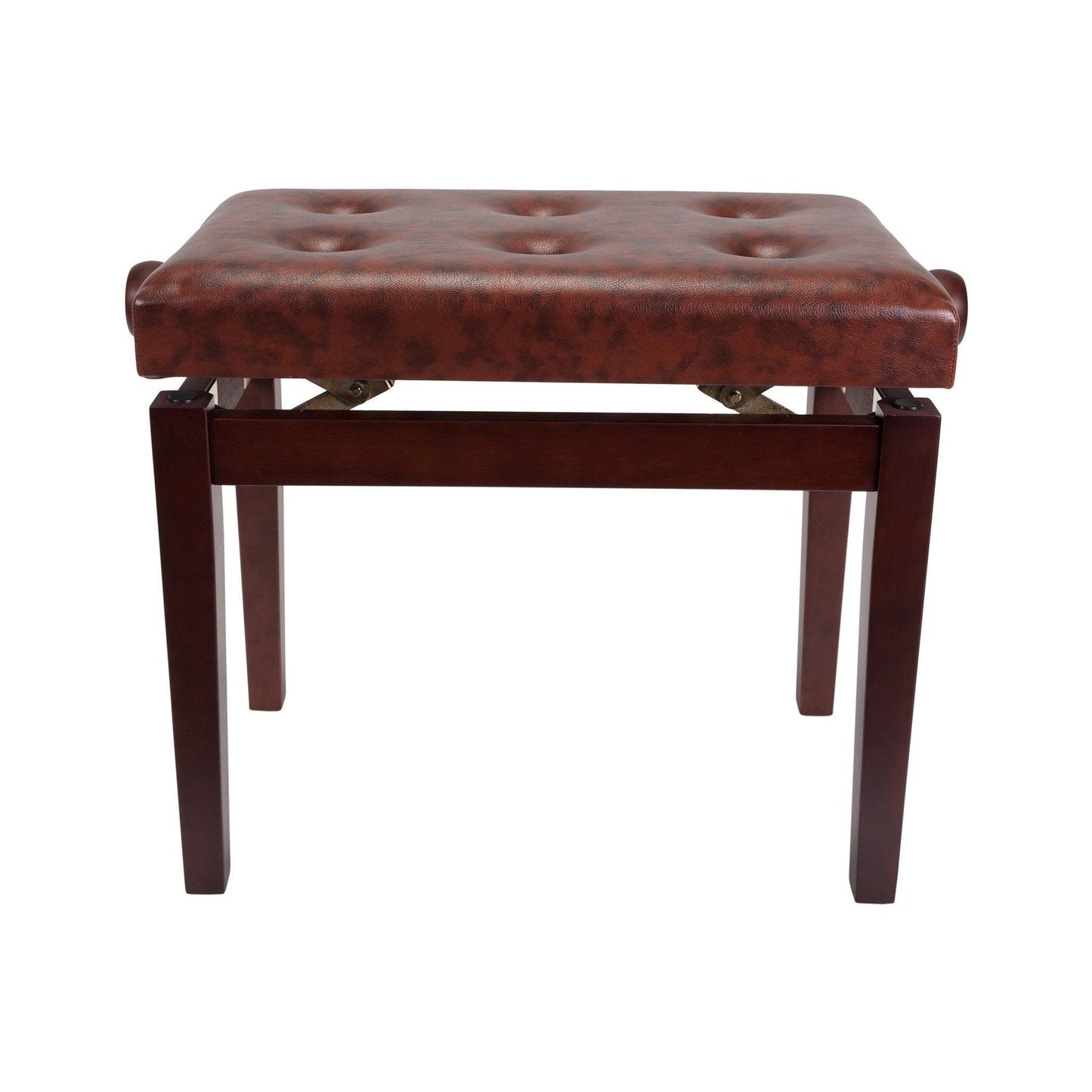 Crown Standard Tufted Height Adjustable Piano Stool (Walnut)