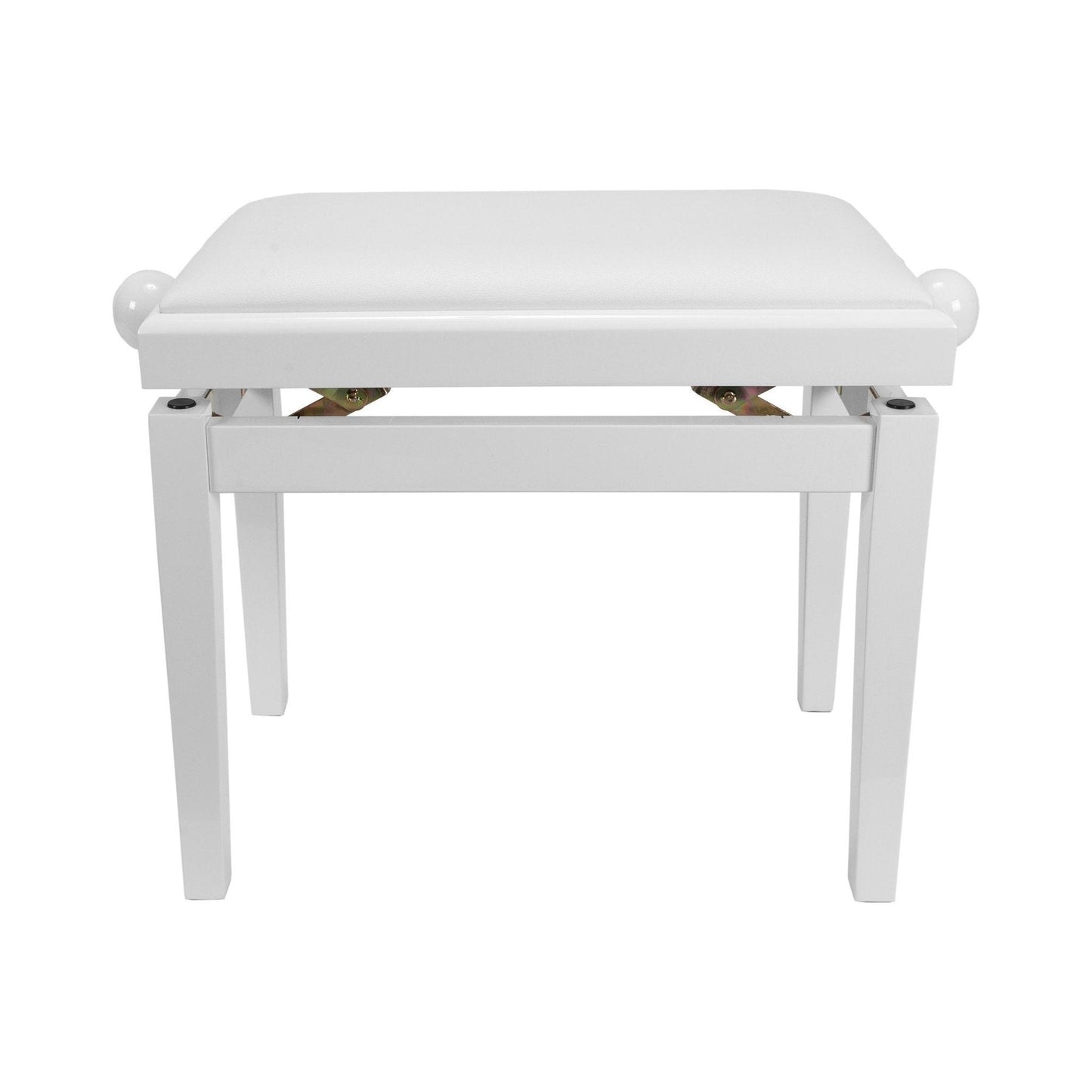 Crown Timber Trim Height Adjustable Piano Stool (White)