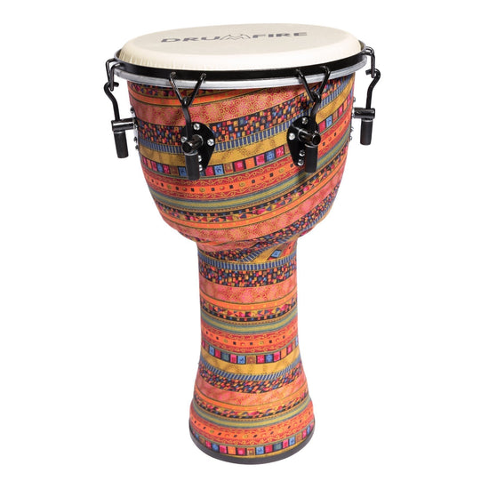 Drumfire 12" Tuneable Synthetic Head Djembe (Multicolour)