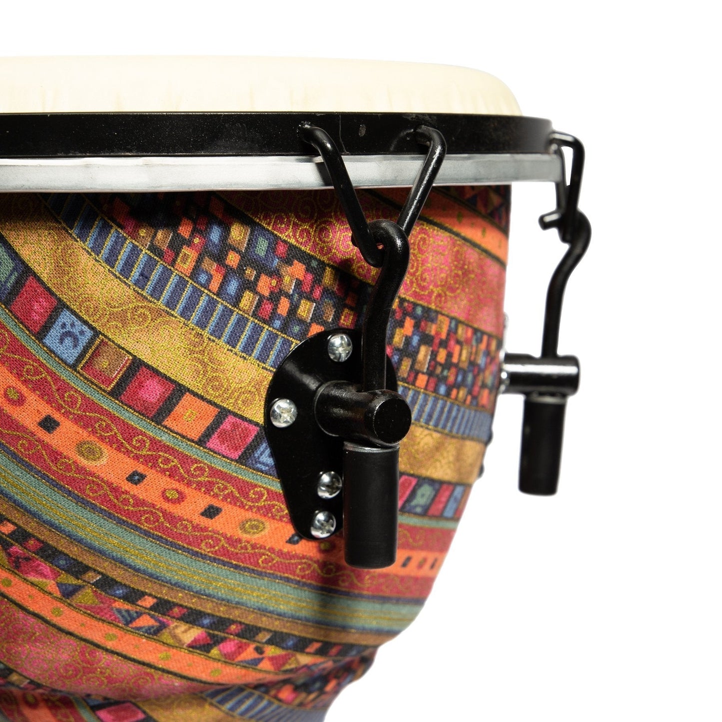 Load image into Gallery viewer, Drumfire 8&amp;quot; Tuneable Natural Hide Head Djembe (Multicolour)
