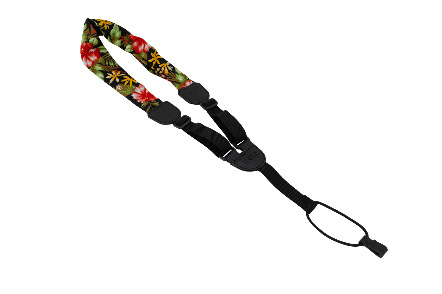 Fretz 1" Poly Neck Ukulele Strap w/ Hook Black