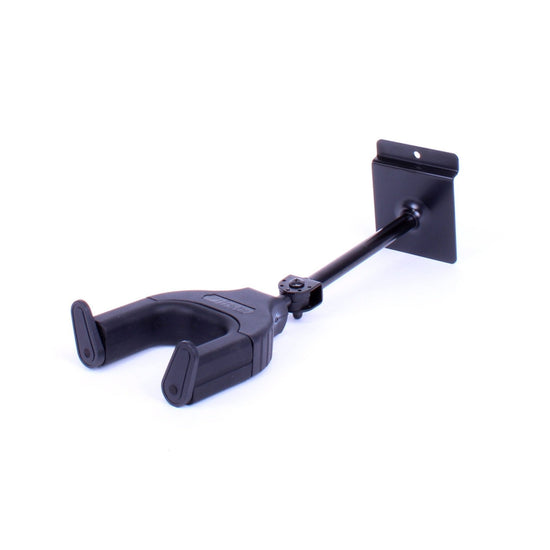 Fretz Long Self-Securing Long Slatwall Guitar Hanger (Black)