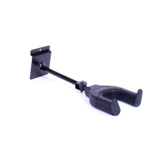 Fretz Long Self-Securing Long Slatwall Guitar Hanger (Black)