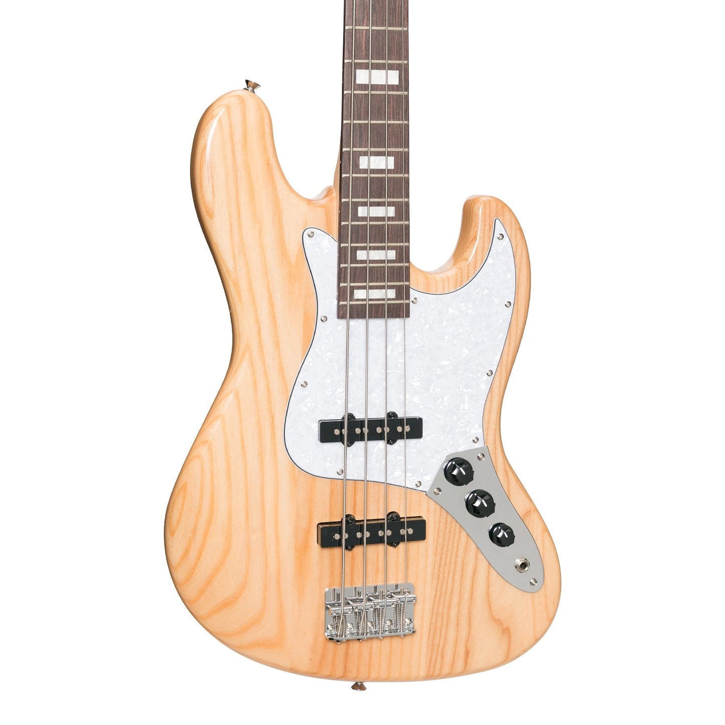 J&D Luthiers 4-String JB-Style Electric Bass Guitar (Natural Gloss)
