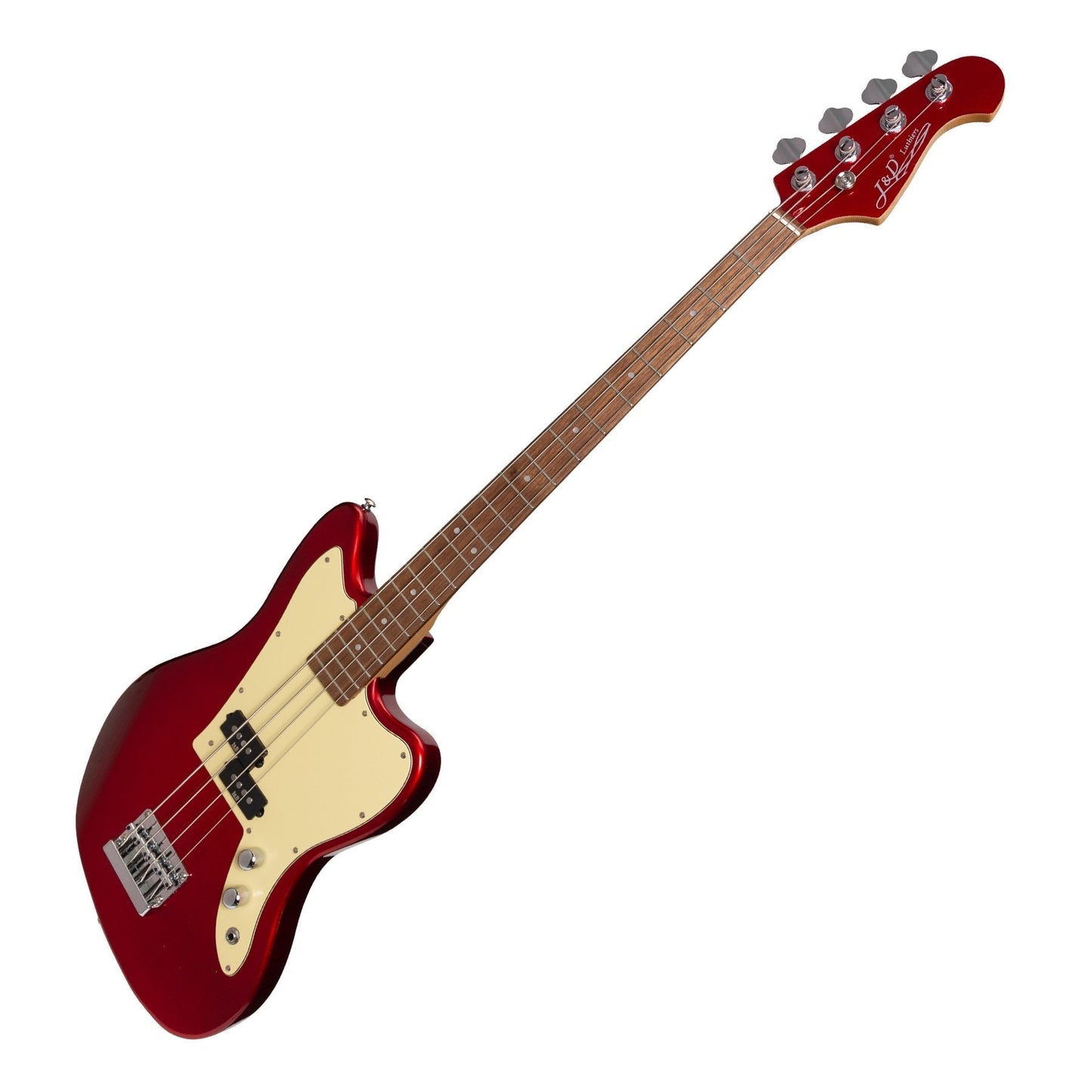 J&D Luthiers 4-String JM-Style Electric Bass Guitar (Crimson)
