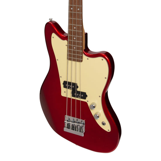 J&D Luthiers 4-String JM-Style Electric Bass Guitar (Crimson)