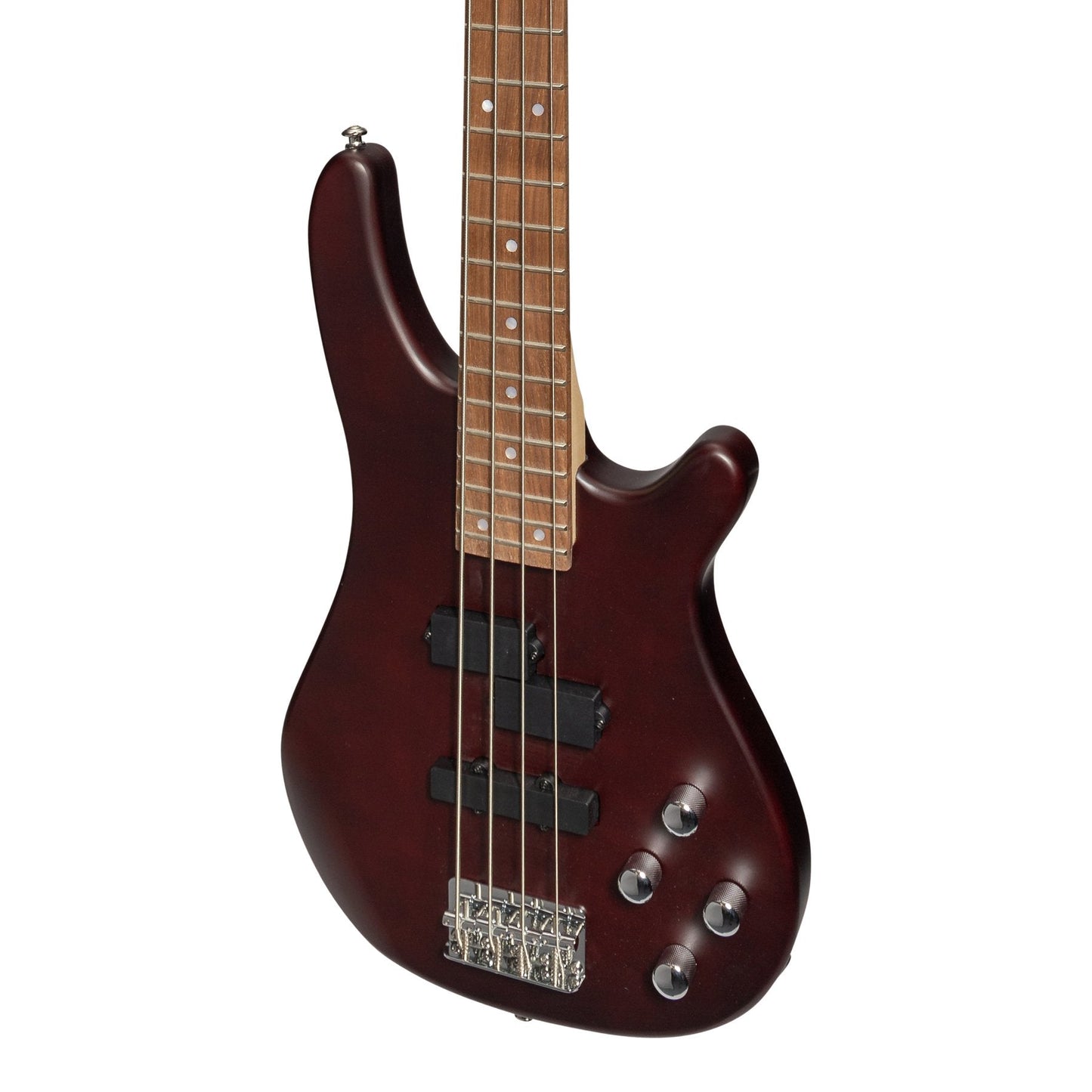 J&D Luthiers 4-String T-Style Contemporary Active Electric Bass Guitar (Satin Brown Stain)
