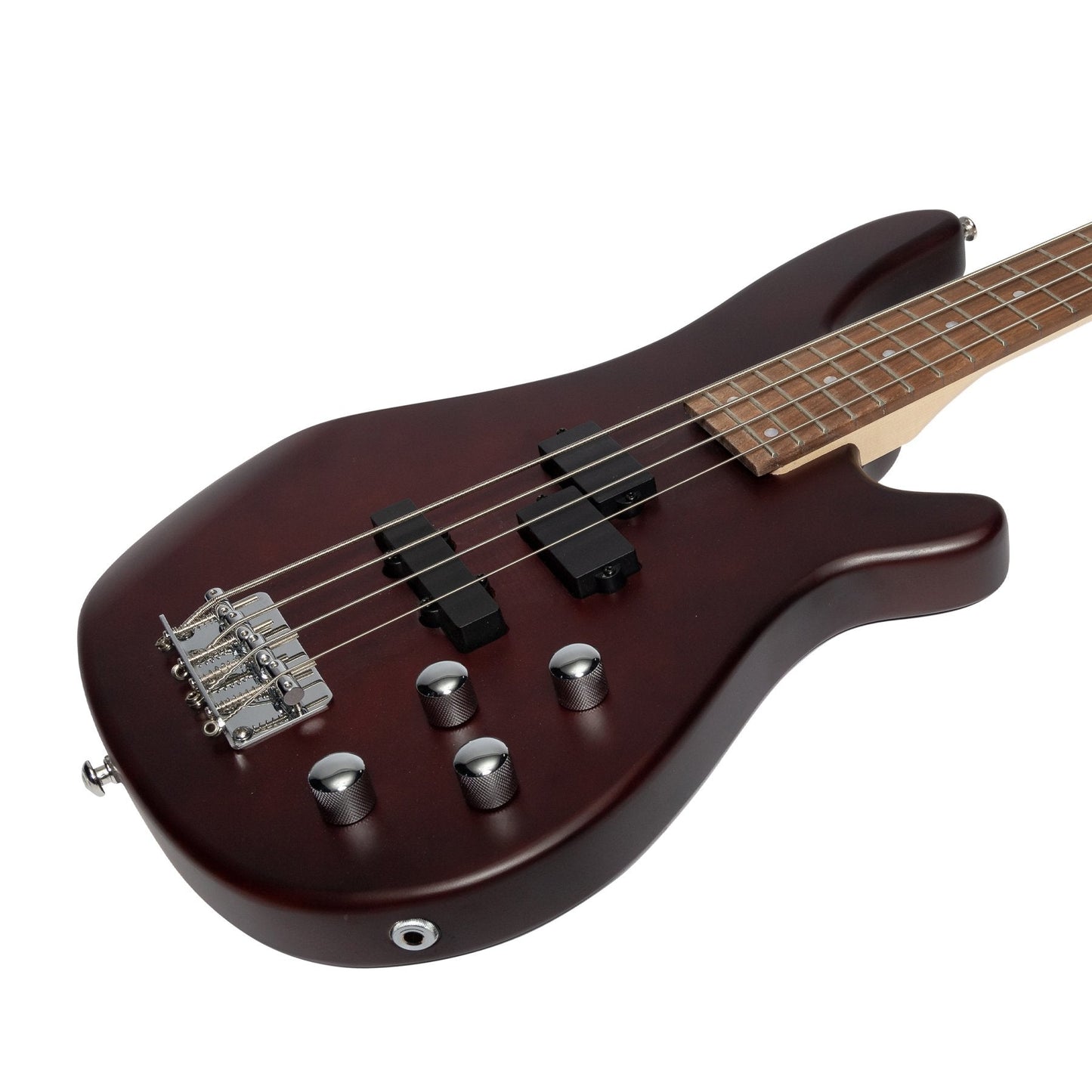 J&D Luthiers 4-String T-Style Contemporary Active Electric Bass Guitar (Satin Brown Stain)