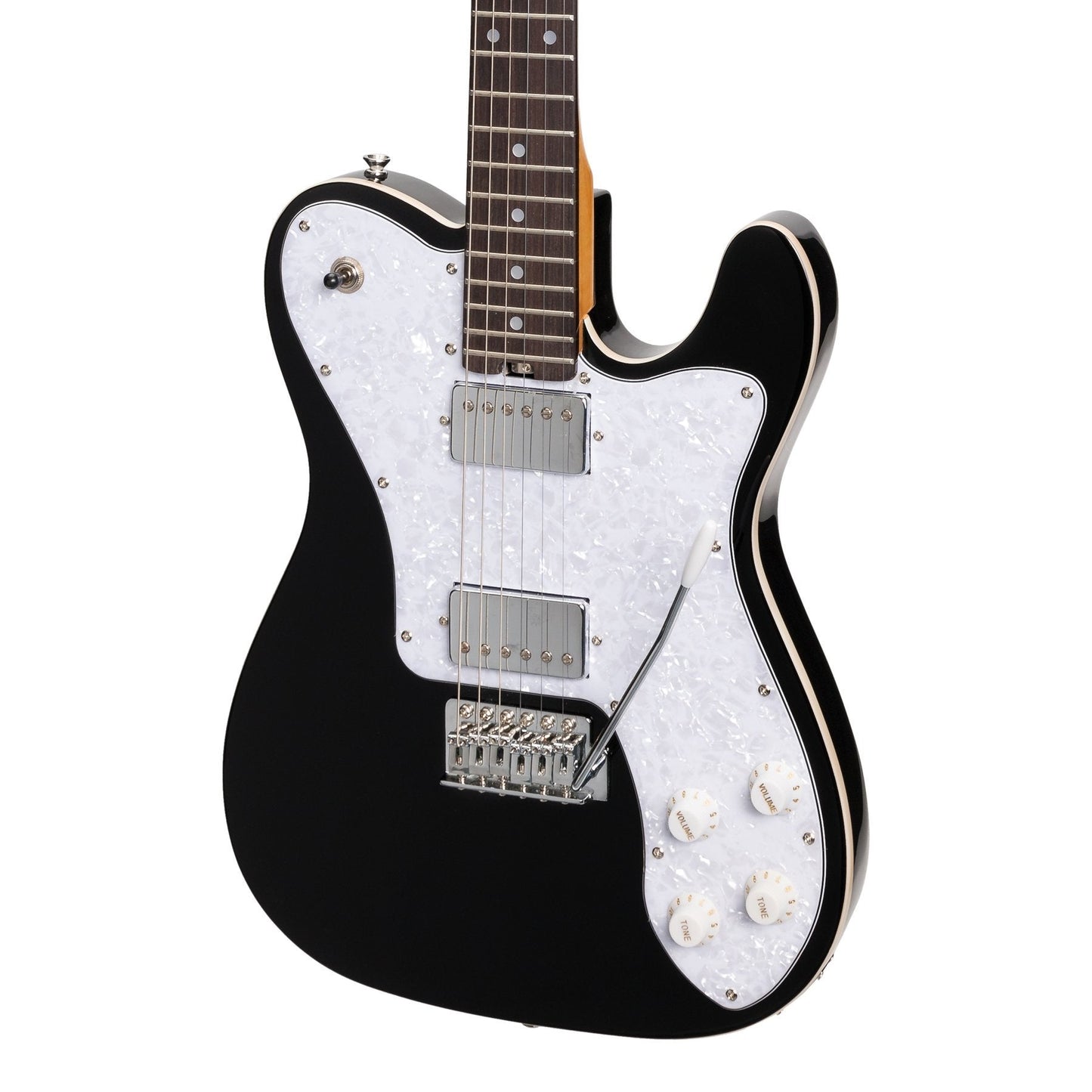 J&D Luthiers Deluxe TE-Style Electric Guitar (Black)