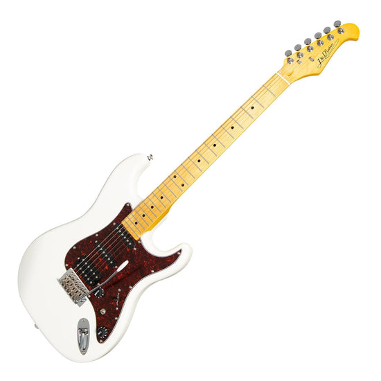 J&D Luthiers 'HSS' ST-Style Electric Guitar (White)