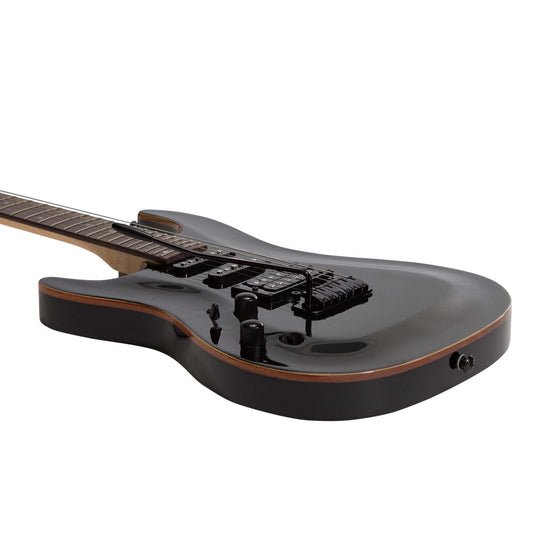 J&D Luthiers IE9 Contemporary Left Handed Electric Guitar (Transparent Black)