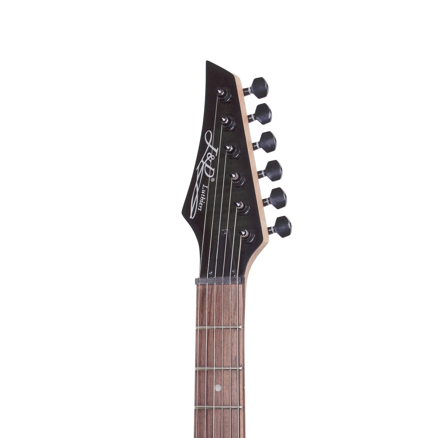 J&D Luthiers IE9 Contemporary Left Handed Electric Guitar (Transparent Black)