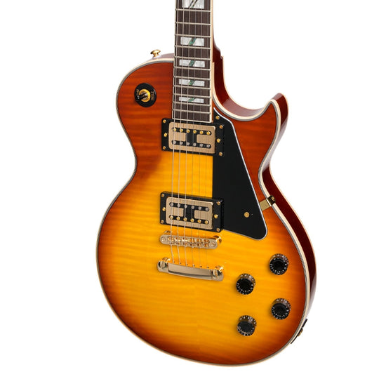 J&D Luthiers LP-Custom Style Electric Guitar (Honeyburst)
