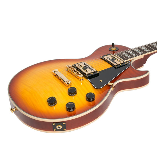 J&D Luthiers LP-Custom Style Electric Guitar (Honeyburst)