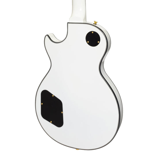 J&D Luthiers LP-Custom Style Electric Guitar (White/Trapeze Tailpiece)