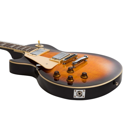 J&D Luthiers LP-Style Left Handed Electric Guitar (Vintage Sunburst)