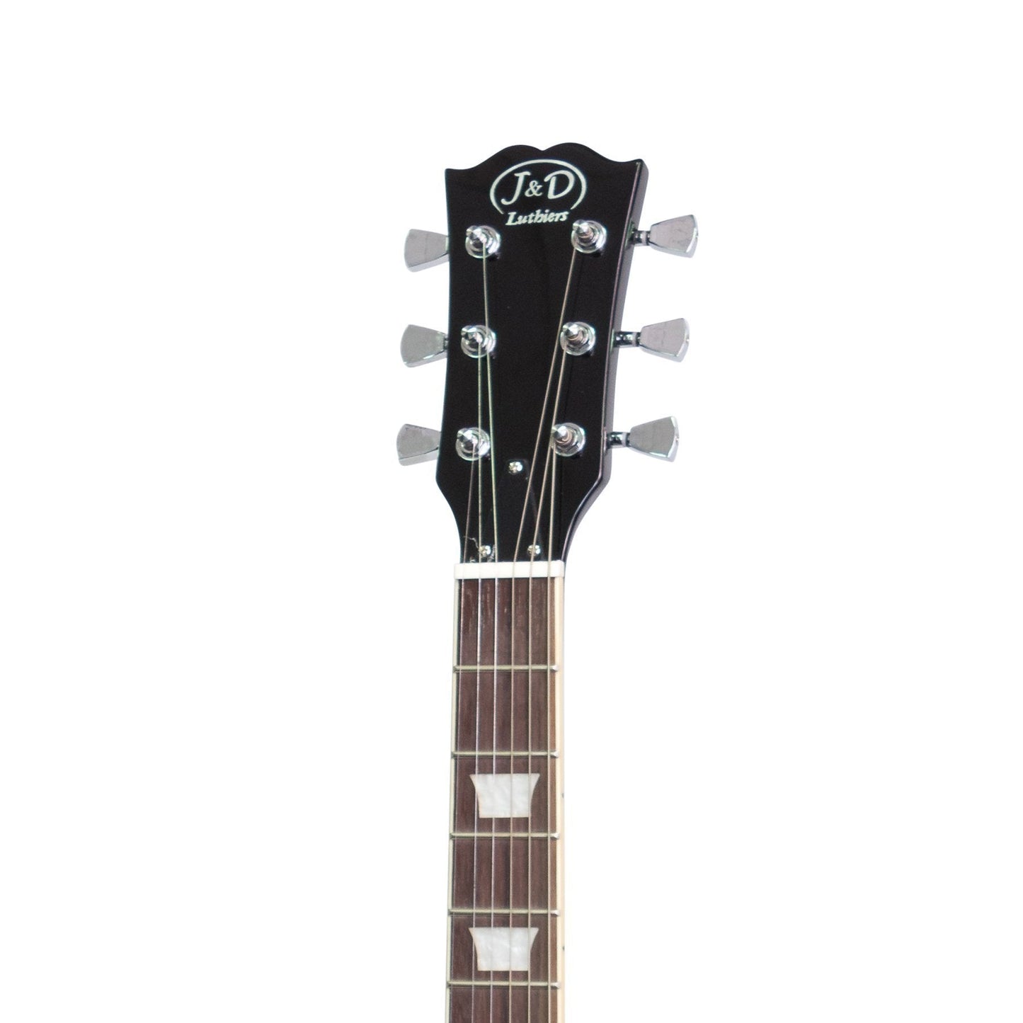 J&D Luthiers LP-Style Left Handed Electric Guitar (Vintage Sunburst)