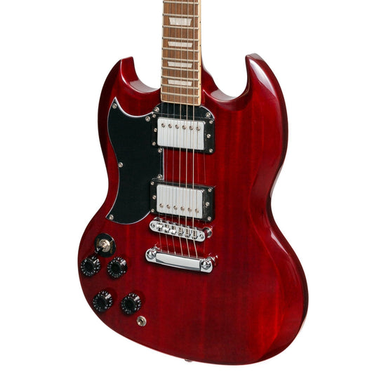 J&D Luthiers SG-Style Left Handed Electric Guitar (Cherry)