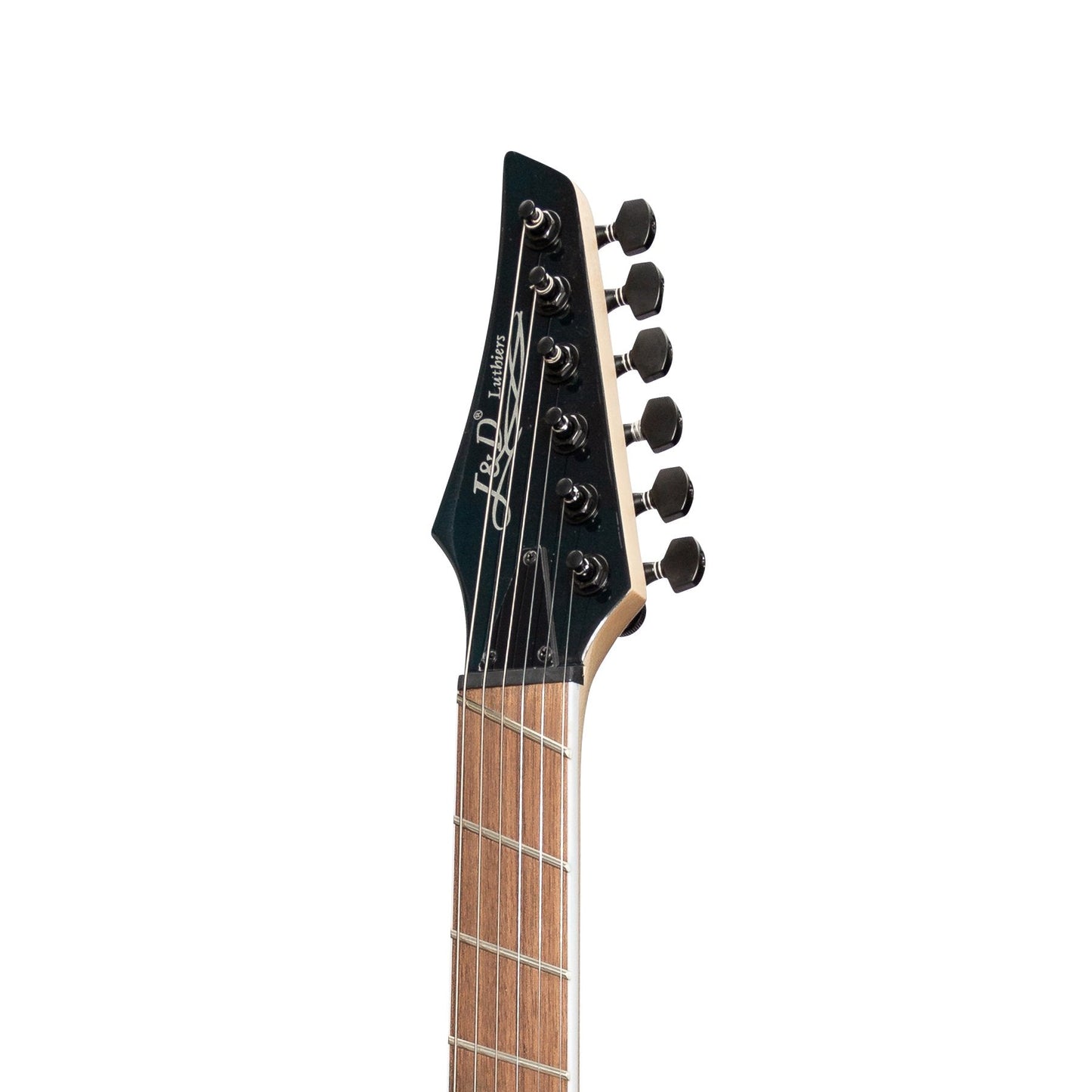 J&D Luthiers TF60 Contemporary 'TL' Style Multi-Scale Electric Guitar (Transparent Blue)